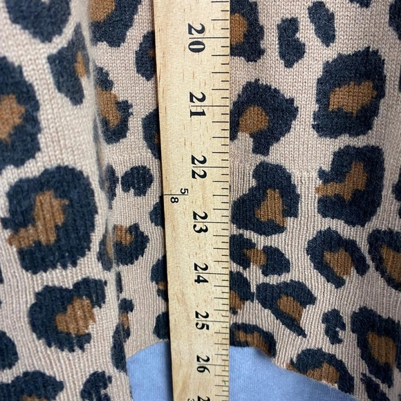 Cynthia Rowley 2-Ply Cashmere Animal Print Sweater Women Size XL - Picture 6 of 8